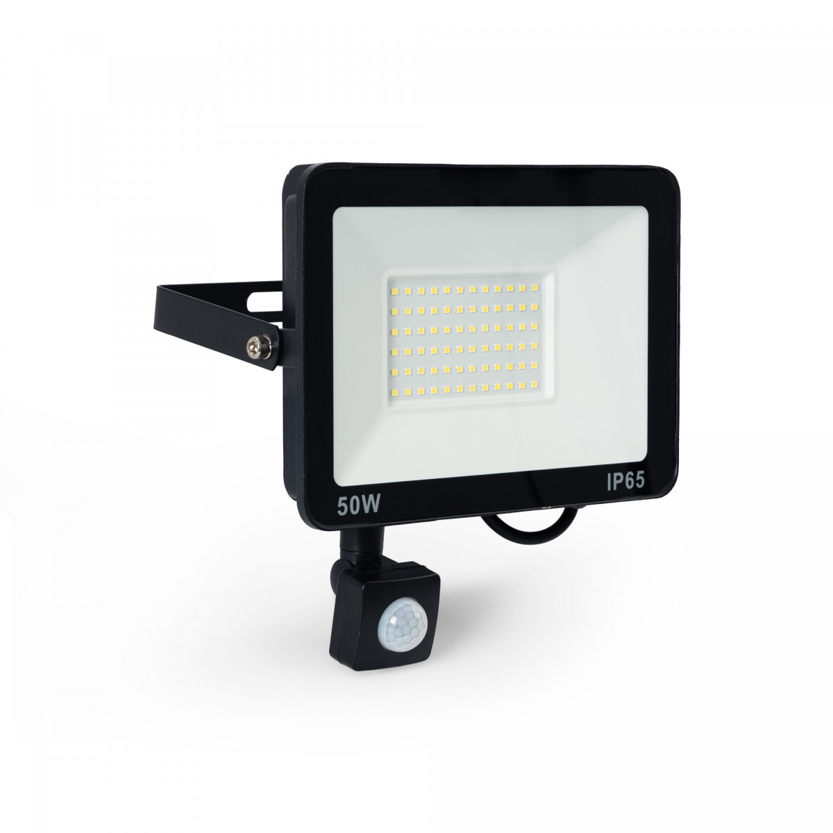 Projetor LED exterior com sensor de movimento PIR - 50W - IP65 - 6000K | holofotes led exterior