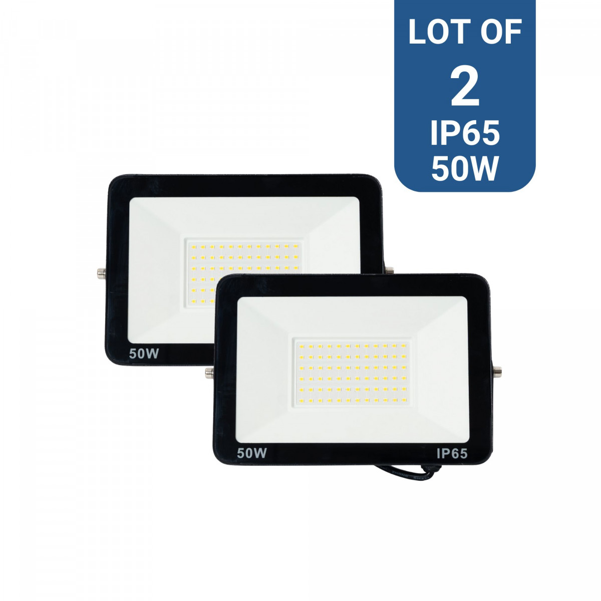 Kit 2 pcs Projetor de exterior LED 50W IP65