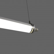 Luminária tubular à prova de água para uso industrial - 150cm - 60W - 6900lm - IP67 - IK10