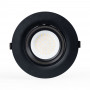 Downlight LED circular ajustável CCT 38W - Preto - 120° Driver LIFUD