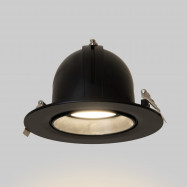 Downlight LED circular basculante 38W - CCT - Preto - 120° Driver LIFUD