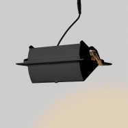 Downlight LED retangular orientável - CCT 60W - Preto - 100° Driver LIFUD