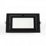 Downlight LED retangular orientável - CCT 60W - Preto - 100° Driver LIFUD