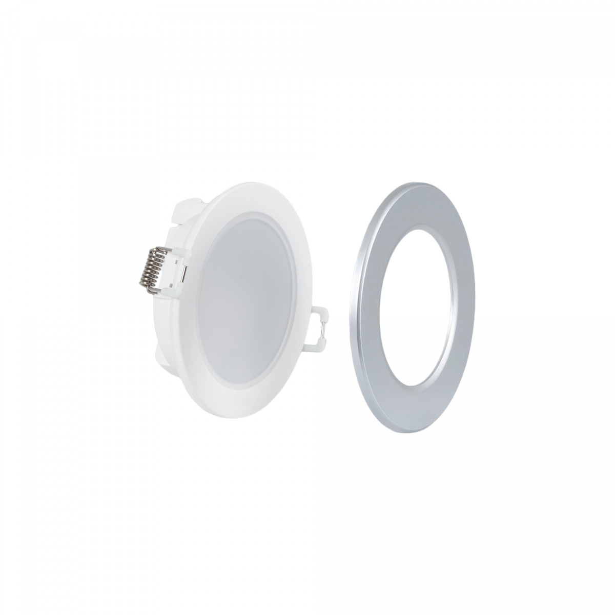 Kit Downlight LED exterior 5W - IP65 - 3000K + Anel intercambiável - TRIAC regulável - Ø68mm