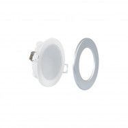 Kit Downlight LED exterior 5W - IP65 - 4000K + Anel intercambiável - TRIAC regulável - Ø68mm