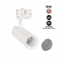 Projetor de calha trifásica LED 15W - CCT - CRI90 - 1350 lm