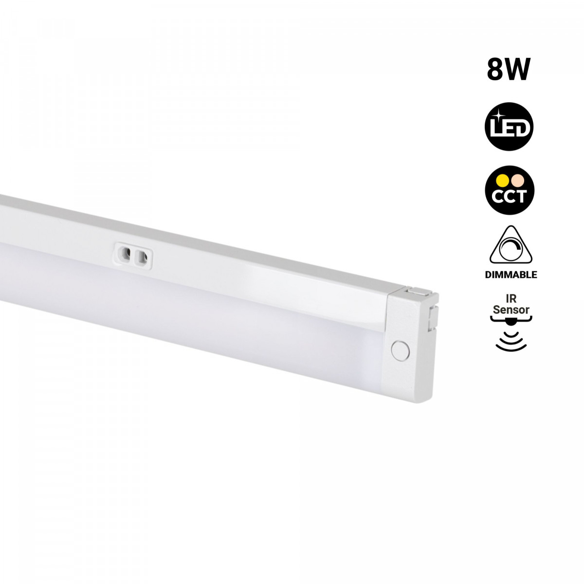 Barra LED para Armário 8W - CCT - Com Sensor - 60cm