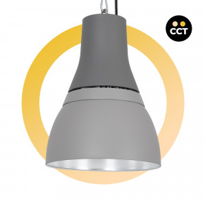 Campânula LED comercial CCT - (25W / 40W / 60W / 80W) - Difusor Alumínio - UGR19 - Driver Lifud 0-10V