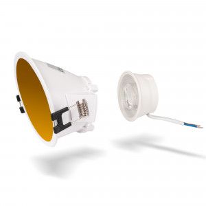 KIT Aro downlight assimétrico Ø93mm + Módulo LED MR16 5W