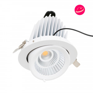 Downlight LED embutido basculante - Chip especial para comércio - 44W